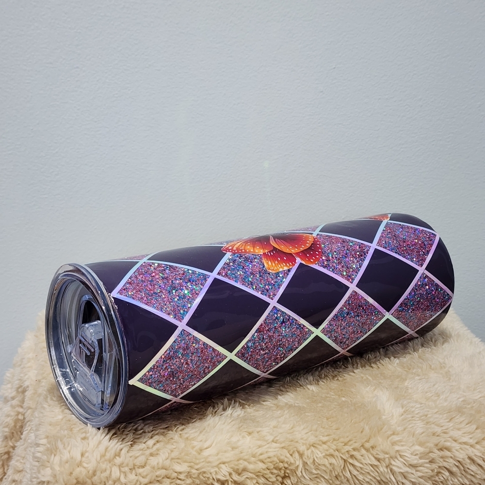 Diamind Purple Stainless Steel 30 Oz Drink Tumbler